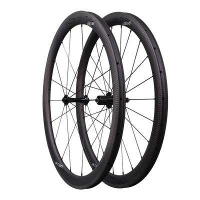 China Road Bikes 45mm Anvil Carbon 700C Tubeless Ready Road Bike Wheels for sale