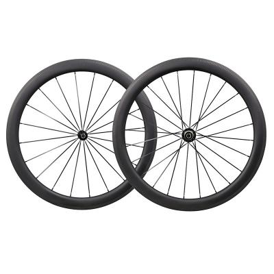 China Road Bikes T700 Carbon V Brake Wheelset 50C Rim Brake Wheel 20/24 Holes 50mm Depth 25mm Width UD Matt For Road Bicycle for sale