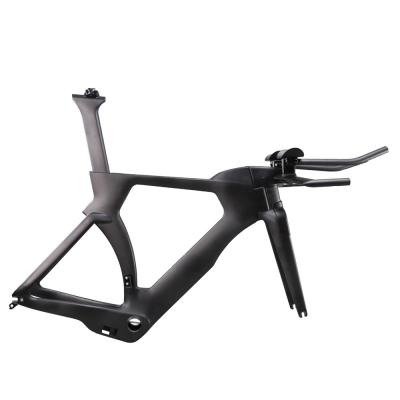 China 2020 TT Bike Ican New Time Frame Carbon Fiber TT Trial Frames With BB386 Bottom Bracket 700X25C Tire for sale