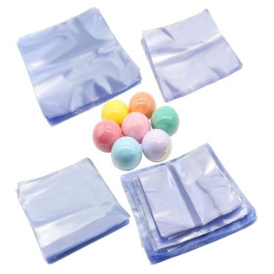 China 6x4 Inch Clear PVC Moisture Proof Small Shrink Bags Heat Seal Gift Wrapping Film For Soaps Bath Bombs And DIY Crafts for sale