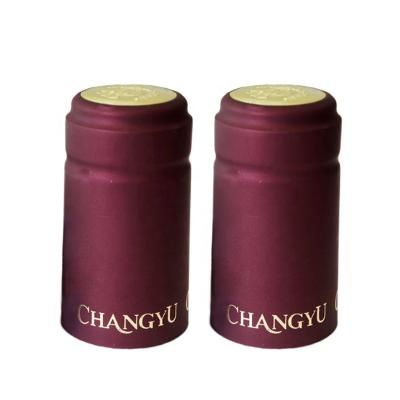 China 30*60mm Customized Pilfer Proof PVC Shrink Sleeve Wine Bottle Cap For Wine Cap Sealing for sale