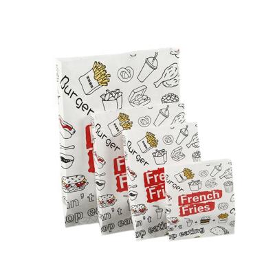 China Food Grade Recyclable French Fries Kraft Paper Grease Bags For Fast Food Restaurant for sale