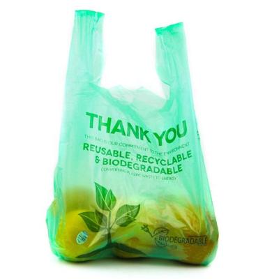 China Business& Buying Cheap Price T-shirt Biodegradable Shopping Packaging Plastic Bag Vest Kitchen Waste Bags for sale