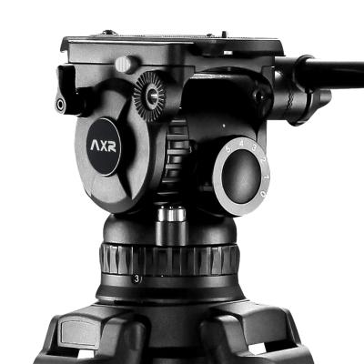 China Professional Axrtec AH830 Heavy Duty Camcorder Tripod Liquid Bowl Video Camera Head 100mm for Filming Shooting up to 12kgs for sale