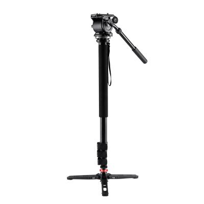 China Professional Digital Camera Axrtec VM50A Monopod Aluminum Video Camera with Pan Tilt Fluid Head and Tripod Base for sale