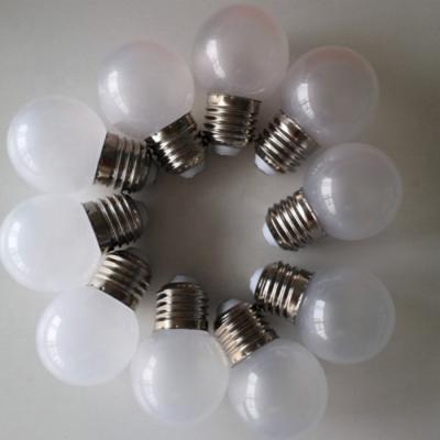 China E27 base festoon lighting flex 220V g45 globe bulb with misty pc ball holiday colored bulbs for e27 scallop light flex for sale