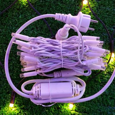 China White Light Electric Fairy Lights 10m Cable IP 65 LED Connectable White Rubber Waterproof String Outdoor/Indoor Decoration for sale