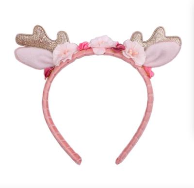 China KIDS Christmas Glitter Headband Elk Antler Headband Flower Animal Ear Headband for sale