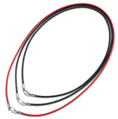 China Fashionable DIY PU Leather Chain Necklace With Clasp Different Jewelry Stainless Steel Chain Necklace for sale