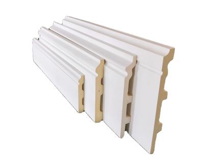 China Waterpoof 60mm Width Building Decorative Mothproof Waterproof White Skirting Board for sale