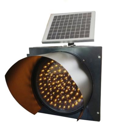 China LED solar waring light Two colors on screen signal solar traffic light for sale