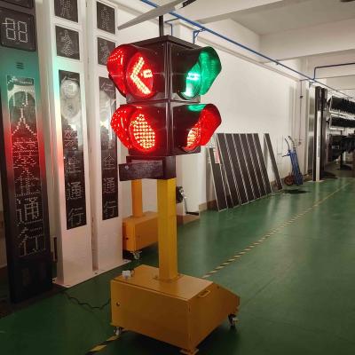 Κίνα 300mm mobile Flash Traffic Light solar signal light for safety warning LED signal light solar powered προς πώληση