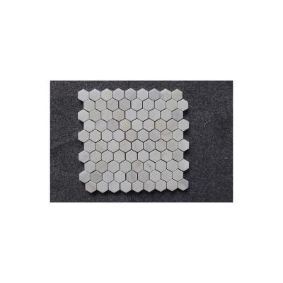 China Factory supply modern high quality small hexagonal pattern plate mosaic tiles white marble for sale