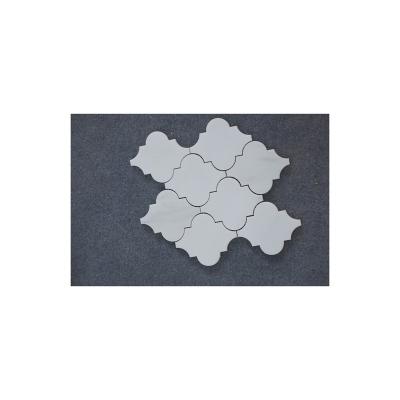 China Museum Modern Decoration Materials Mosaic Tiles Elegant Natural Stone White Marble Wall Panel Beautiful for sale