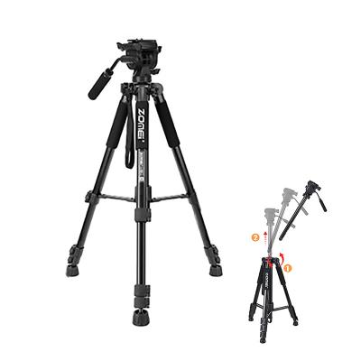 China ZOMEI Video Camera/Tilt Camera Tripod Alloy 170CM Aluminum Hydraulic Steering Pan Tripod With Handbag for sale