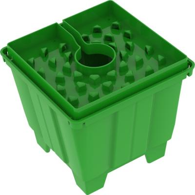 China Durable Plant 6 Inch Square Direct Drip C A P Lid Planting Dutch Bucket Bucket System For Planting for sale