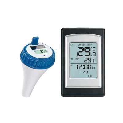 China Outdoor Wireless Digital Pool Floating Solar Water Temperature Gauge Thermometer 66*120*22mm for sale