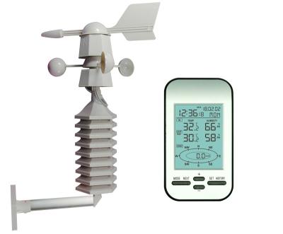 China Indoor and outdoor wireless digital wind direction and speed weather station temperature measurement 66*120*22mm for sale