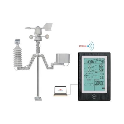 China WS1050 Professional Home Weather Station with Alarm Clock with Wind Speed ​​and Wind Direction, 180*120*28mm Rain Sensor for sale