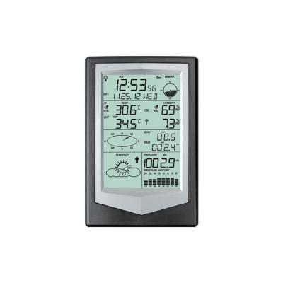 China Professional home weather station with alarm clock with wind speed and wind direction, rain sensor 185*123*23mm for sale