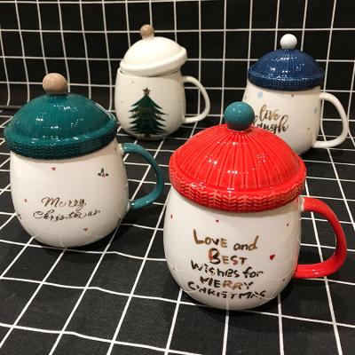 China Christmas Sustainable Sweater Ceramic Mugs for sale