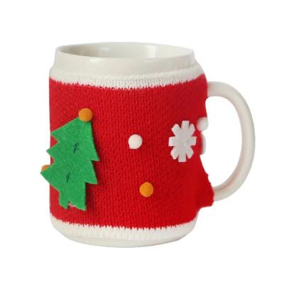 China Custom Cozy Sweater Ceramic Mugs Viable for sale