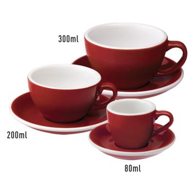 China Sustainable Thick Wall Thermal Ceramic Cups&Saucers For Professional for sale