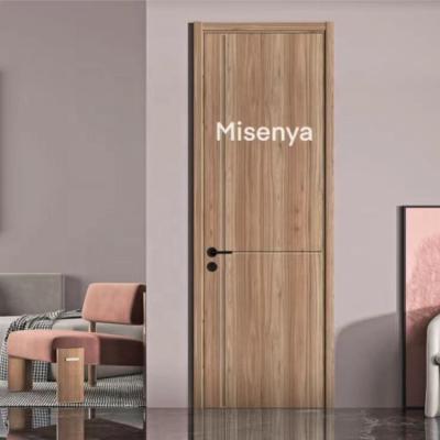 China Sound Insulation Misenya Core Solid Interior Wood Grain Prehung MDF Waterproof Composite Wood Door For Hotel Bathroom for sale