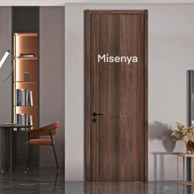 China Different Modern Sound Insulation Misenya Panels Hollow Solid Core White Primed MDF Interior Wooden Door Prehung For Houses for sale