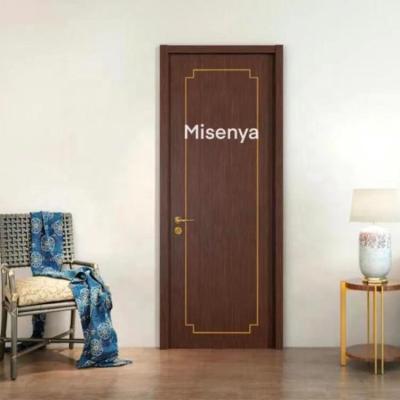 China Sound Insulation Misenya Concealed Hinges PVC Melamine Office Interior Natural Engineered Wood Doors In America for sale