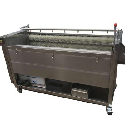 China Snack Plant Screw Conveyor Brush Peeler And Washing Machine For Potato for sale