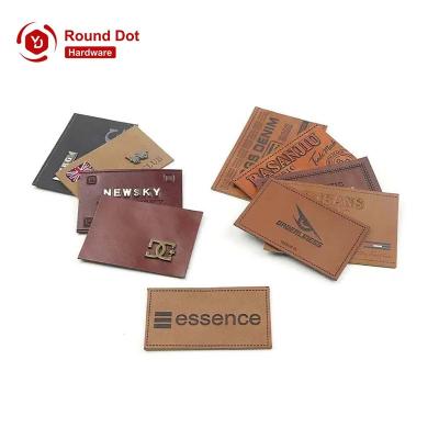 China Handbags Rdott Clothing Brand Tag Metal Logo Tags Customized Pu Leather Labels Wholesale Handbags Trademark for sale