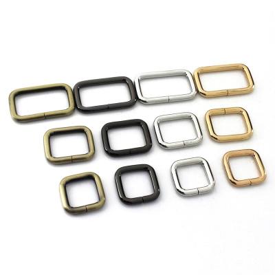 China Bag Nickel Free Multiple Sizes Customized Colors Metal Square Buckle Ready To Ship Metal Square Rings Wholesale for sale