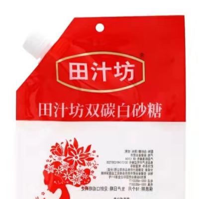 China Safety 300g Sugar Food Packet Pos Bag With Spout for sale