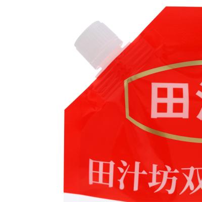 China Safety 300g Sugar Food Packet Pos Bag With Spout for sale