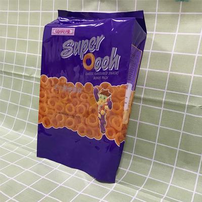 China Safety Factory Custom Transparent Color Printing Plastic Heat Seal Puffed Food Biscuit Snacks Packaging Bag for sale