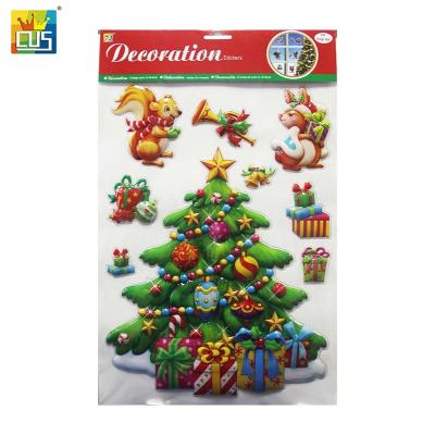 China Decorative Sticker Shenzhen Factory Custom Pop Up Christmas Tree 3D Wall Sticker for sale