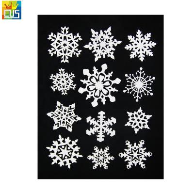 China Window Sticker Hot Sale Christmas Deco Snowflake White Double Sided Electrostatic Cling Window Stickers for sale