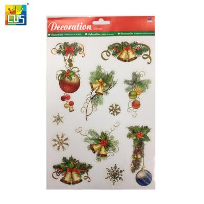 China Christmas Decorative Decor Sticker Self Adhesive Transparent Gold Foil Stickers for sale