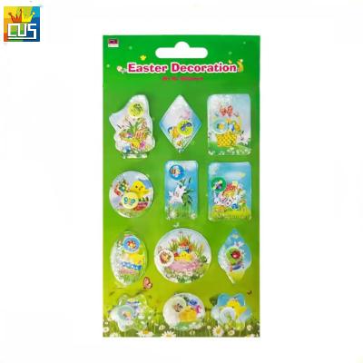 China Decorate Bubble Shakable Bunny Eggs Chicks Easter 3d Rooms Decorations Party Supplies DIY Open Bubble Stickers for sale