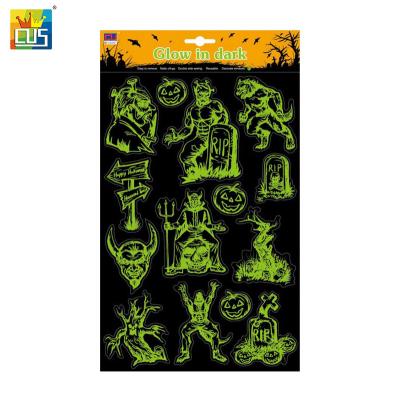 China Popular Decorative Sticker Halloween Decor Glow In The Dark Sticker for sale