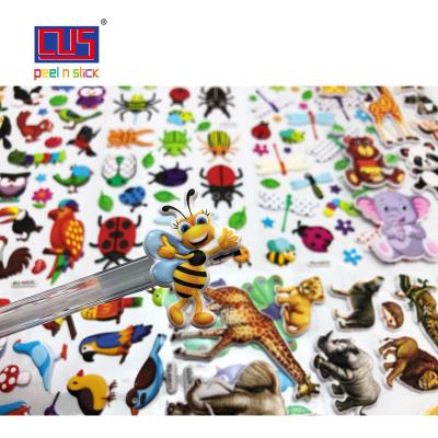 China Waterproof+Eco-friendly Factory Directly Customized Cute And Funny 3D Cartoon Animal Stickers for sale