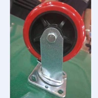 China Case Factory High Quality 4 Inch 100mm PVC Rigid Industrial Rubber Caster Wheel Case Wheel for sale