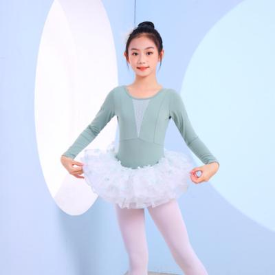 China Sets 2023 Hot Sales Good Quality Babies Customized Kids Leopard Tulle Skirts For Stage Performance for sale