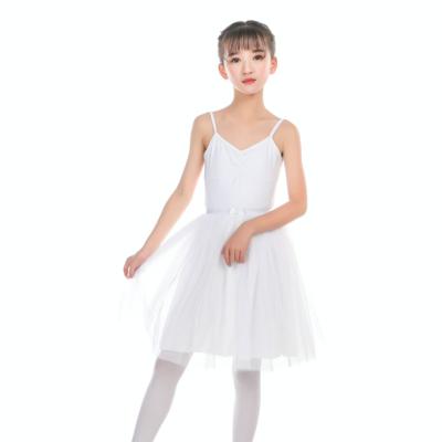 China Customized Hot Selling Ballet Dress 2023 Good Quality Logo Gymnastics Ballerina White Dresses For Girls Ballet for sale