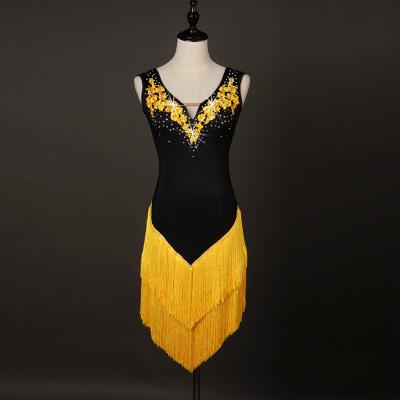 China Dresses 2023 New Arrivals Hot Selling Sexy Sleeveless Women Girls Dance Latin Wear Fringe Dress for sale