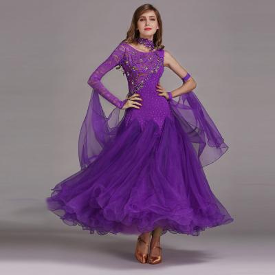 China Dresses Elegent Competition Performance Wear Flamenco Waltz Ballroom Dancing Dress for sale