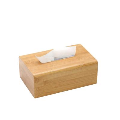 China Modern Multifunctional Rectangular Wooden Rack Storage Box Paper Towel Tissue Box for sale