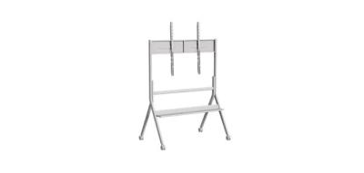 China White Mobile TV Stand Large Size  Meeting TV Cart Heavy Duty For 65 - 110 Inch for sale