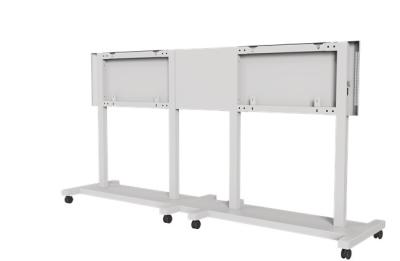 Cina 75 pollici TV Trolley Stand doppio schermo Heavy Duty TV Pavimento Stand 573Lbs in vendita